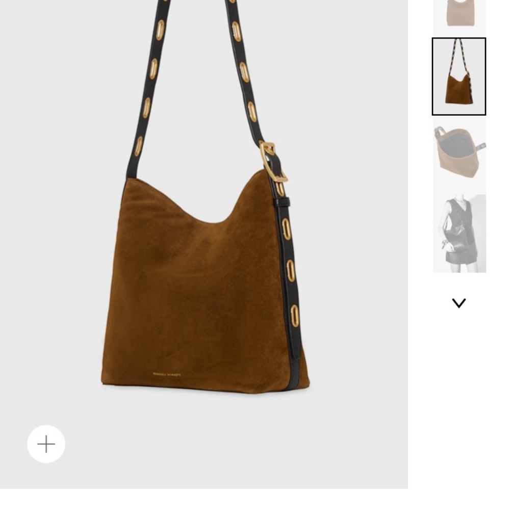 Rebecca Minkoff Brown Suede Crocsby Bucket Bag